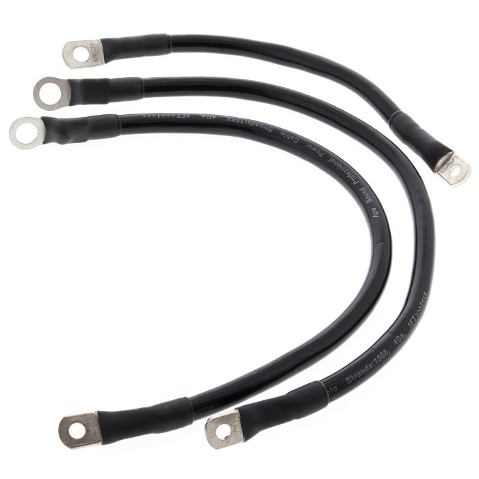 All Balls Battery Cable Kit Black 79-3006-1 Harley FLH Electra Glide 66-79 NEW